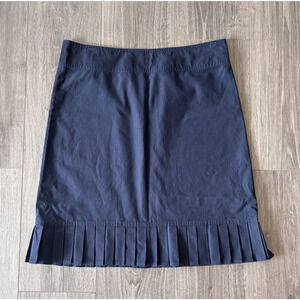 Nautica Skirt 8‎ Navy Blue Pleated Hem Sailor Boat Skirt Classic Brunch Skirt